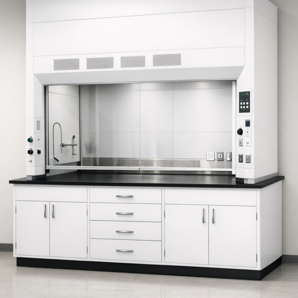 Laboratory Base Cabinet with Integrated Fume Hood