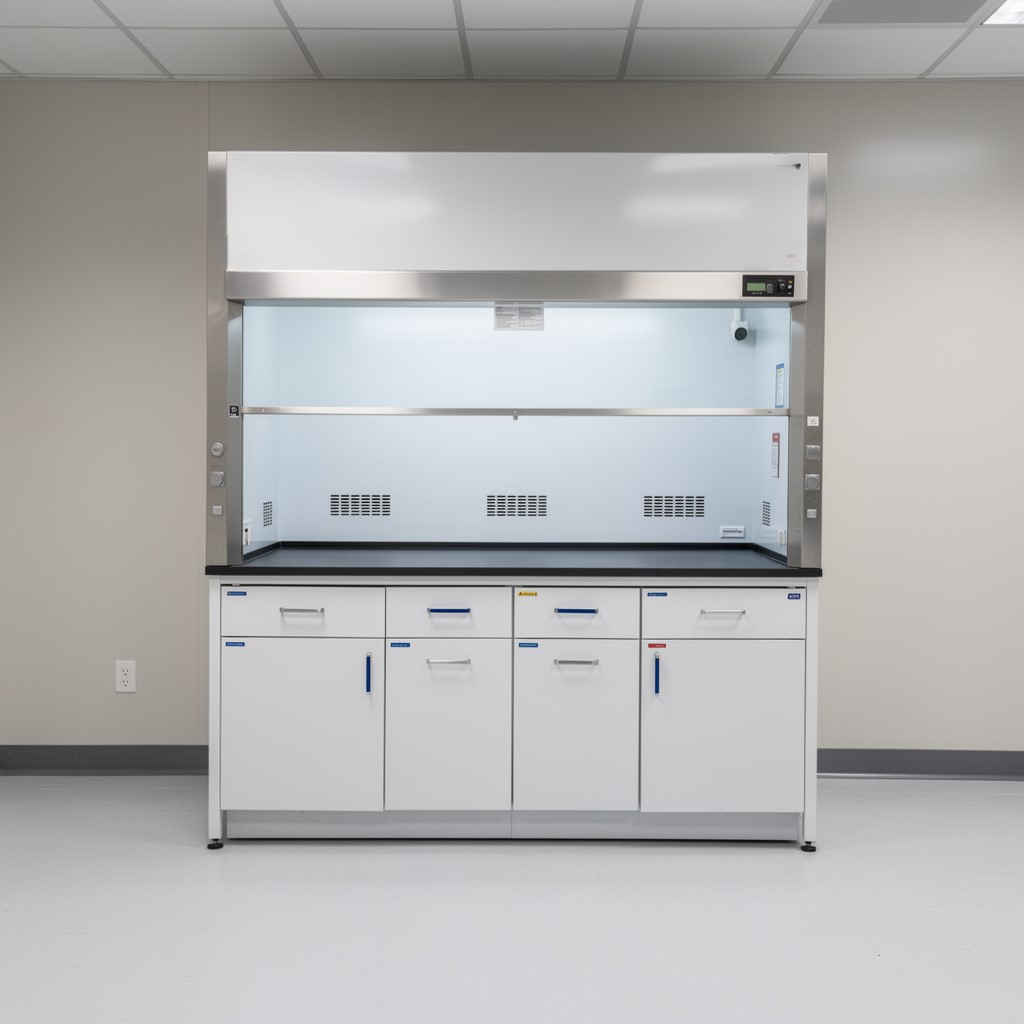 Laboratory Fume Hood with Base Storage Cabinets